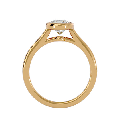 Samira bezel diamond engagement ring