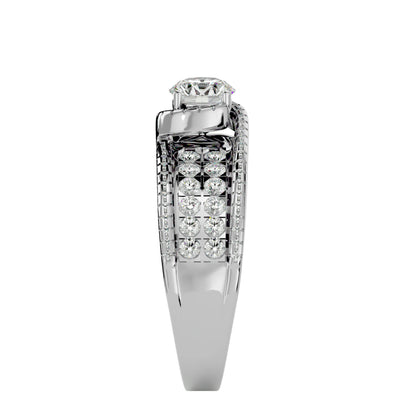 Leher bypass diamond engagement ring