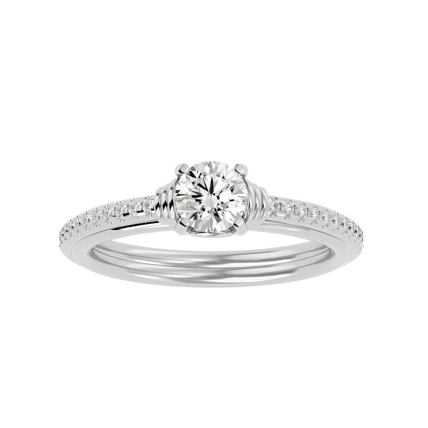 Lyra diamond engagement ring