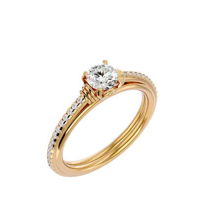 Lyra diamond engagement ring