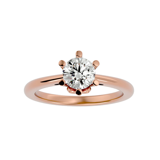 Kaia six prong diamond engagement ring