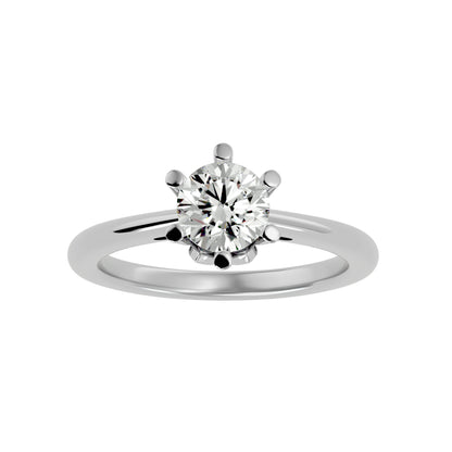 Kaia six prong diamond engagement ring