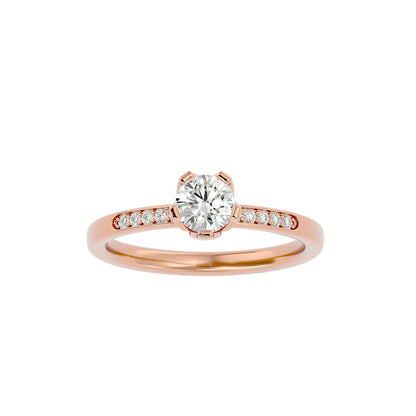Calyx diamond engagement ring