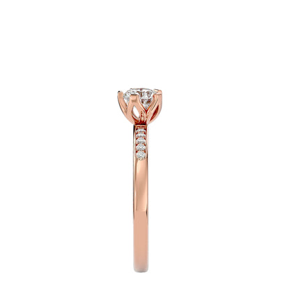 Calyx diamond engagement ring