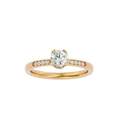Calyx diamond engagement ring