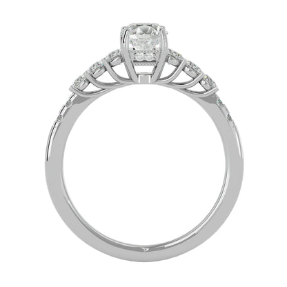 Begonia diamond engagement ring