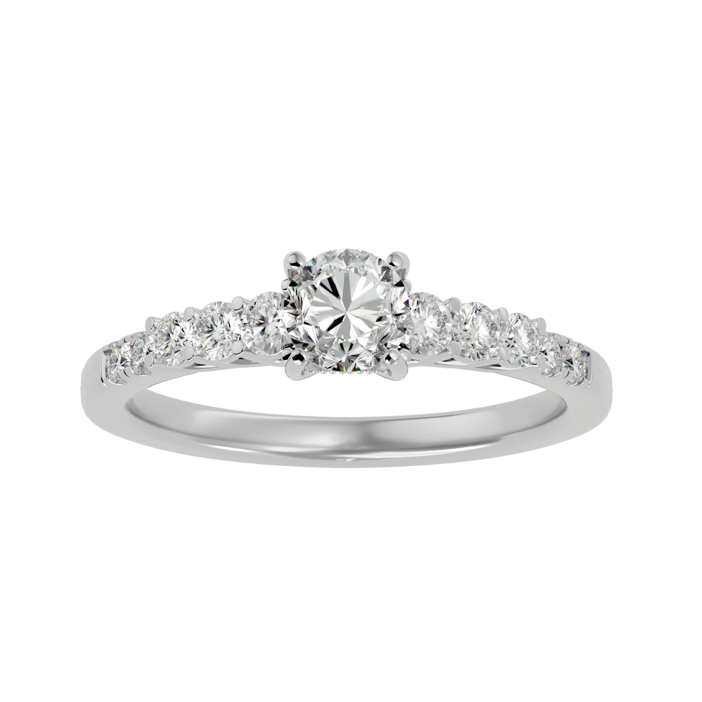 Begonia diamond engagement ring