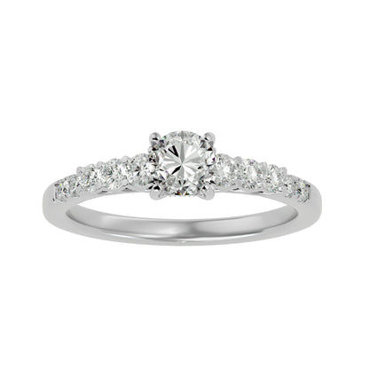 Begonia diamond engagement ring