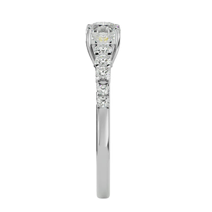 Begonia diamond engagement ring