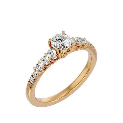 Begonia diamond engagement ring