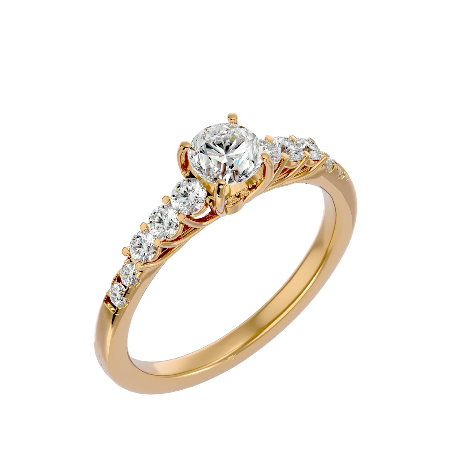 Begonia diamond engagement ring