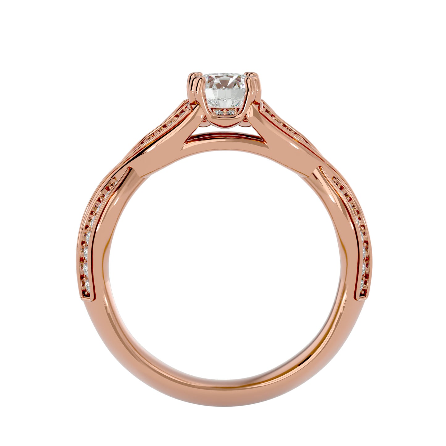 Hosanna bezel solitaire diamond engagement ring