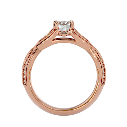 Hosanna bezel solitaire diamond engagement ring