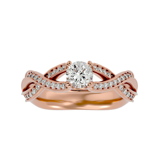 Hosanna bezel solitaire diamond engagement ring
