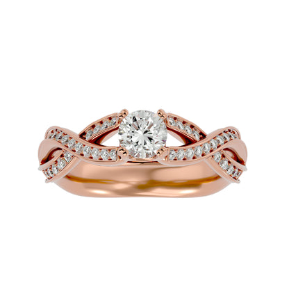 Hosanna bezel solitaire diamond engagement ring