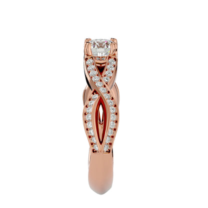 Hosanna bezel solitaire diamond engagement ring