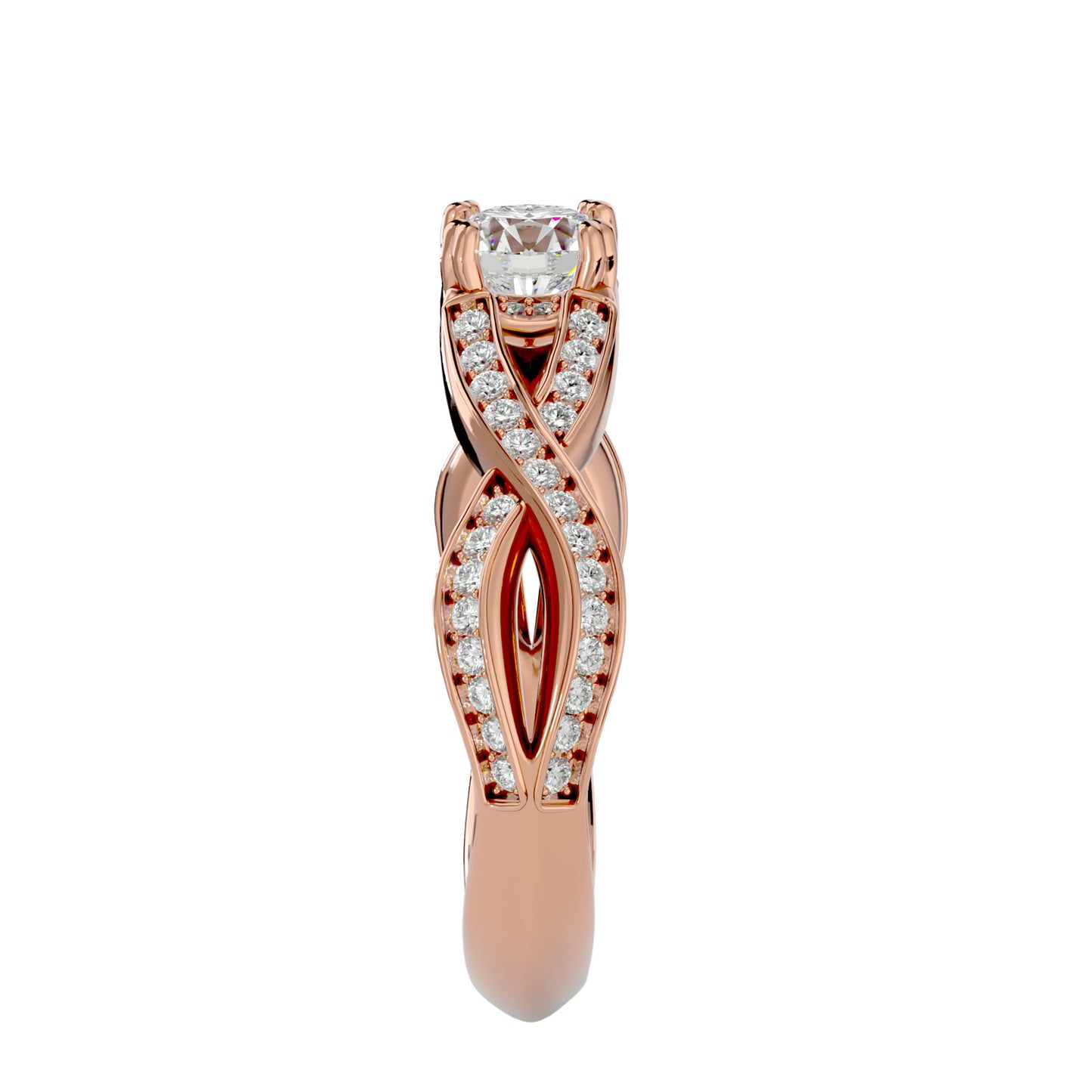 Hosanna bezel solitaire diamond engagement ring