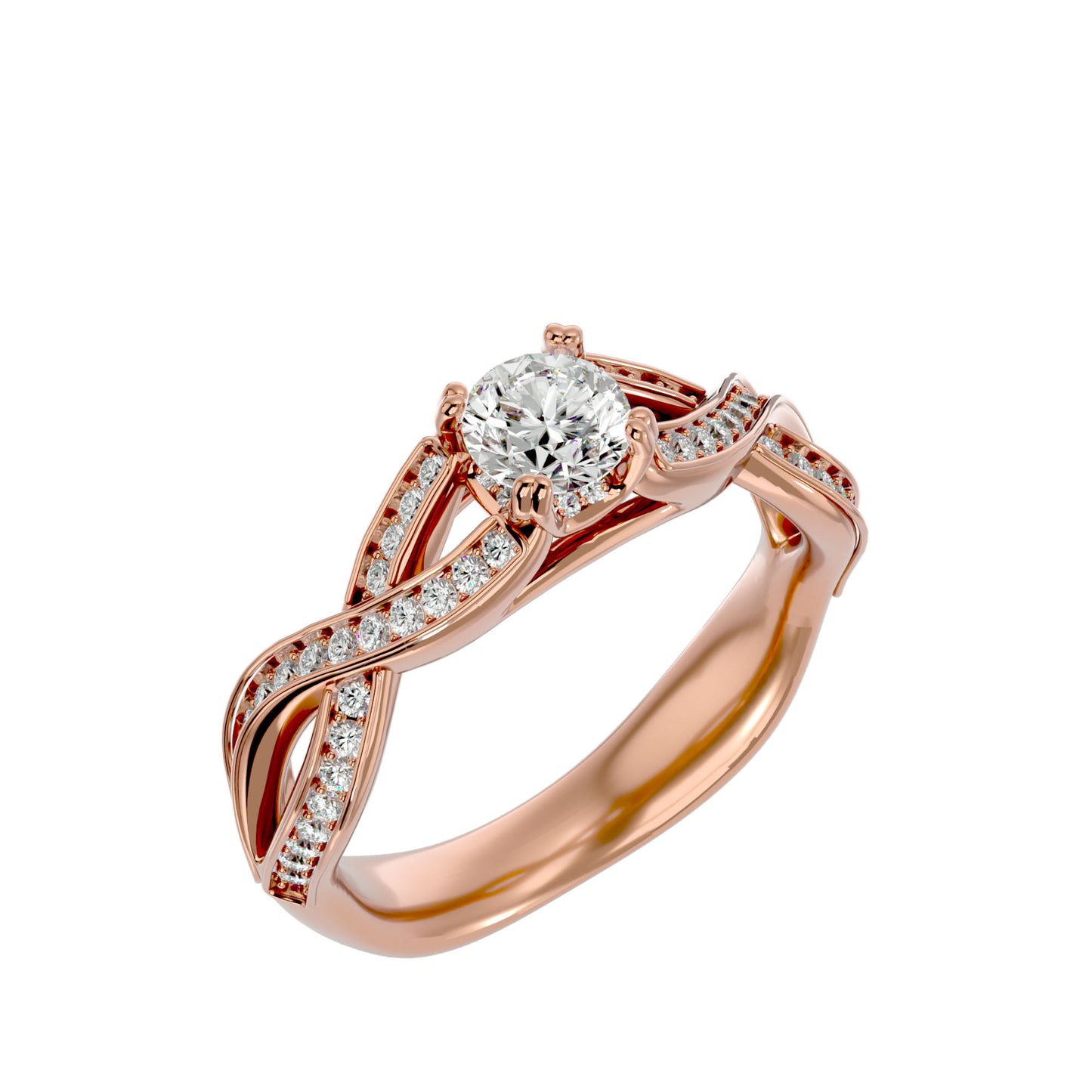 Hosanna bezel solitaire diamond engagement ring