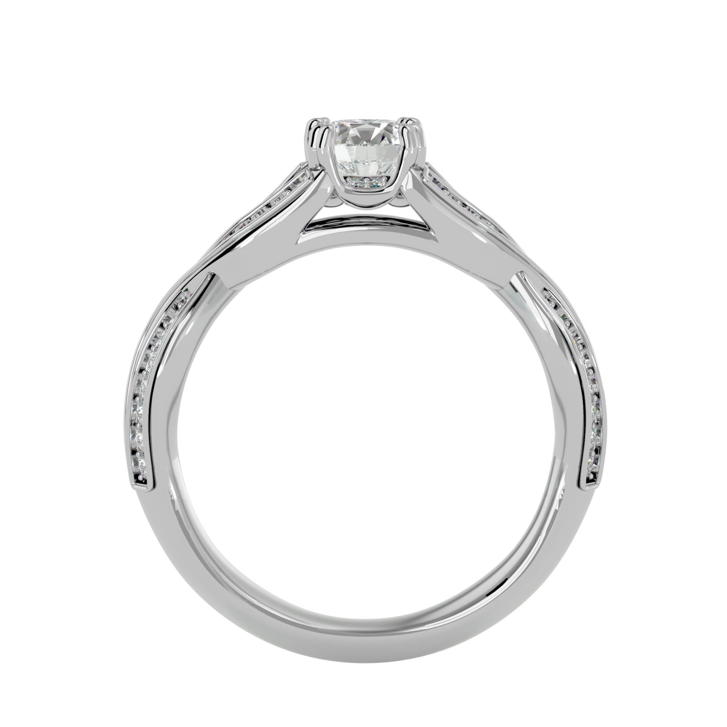 Hosanna bezel solitaire diamond engagement ring