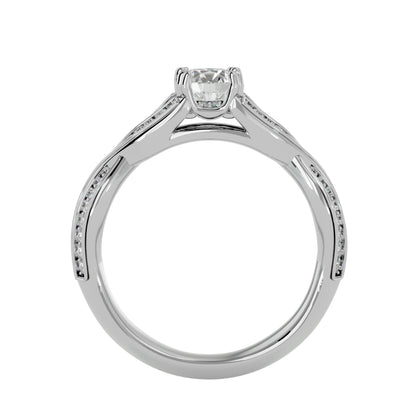 Hosanna bezel solitaire diamond engagement ring