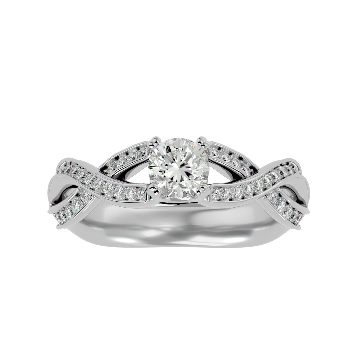 Hosanna bezel solitaire diamond engagement ring