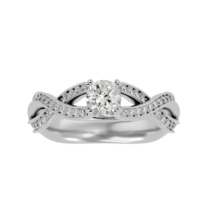 Hosanna bezel solitaire diamond engagement ring