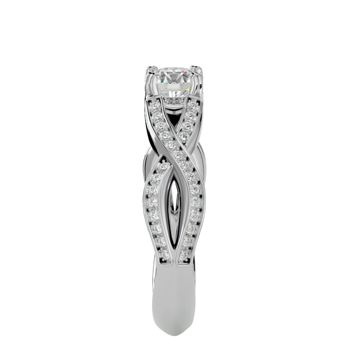 Hosanna bezel solitaire diamond engagement ring