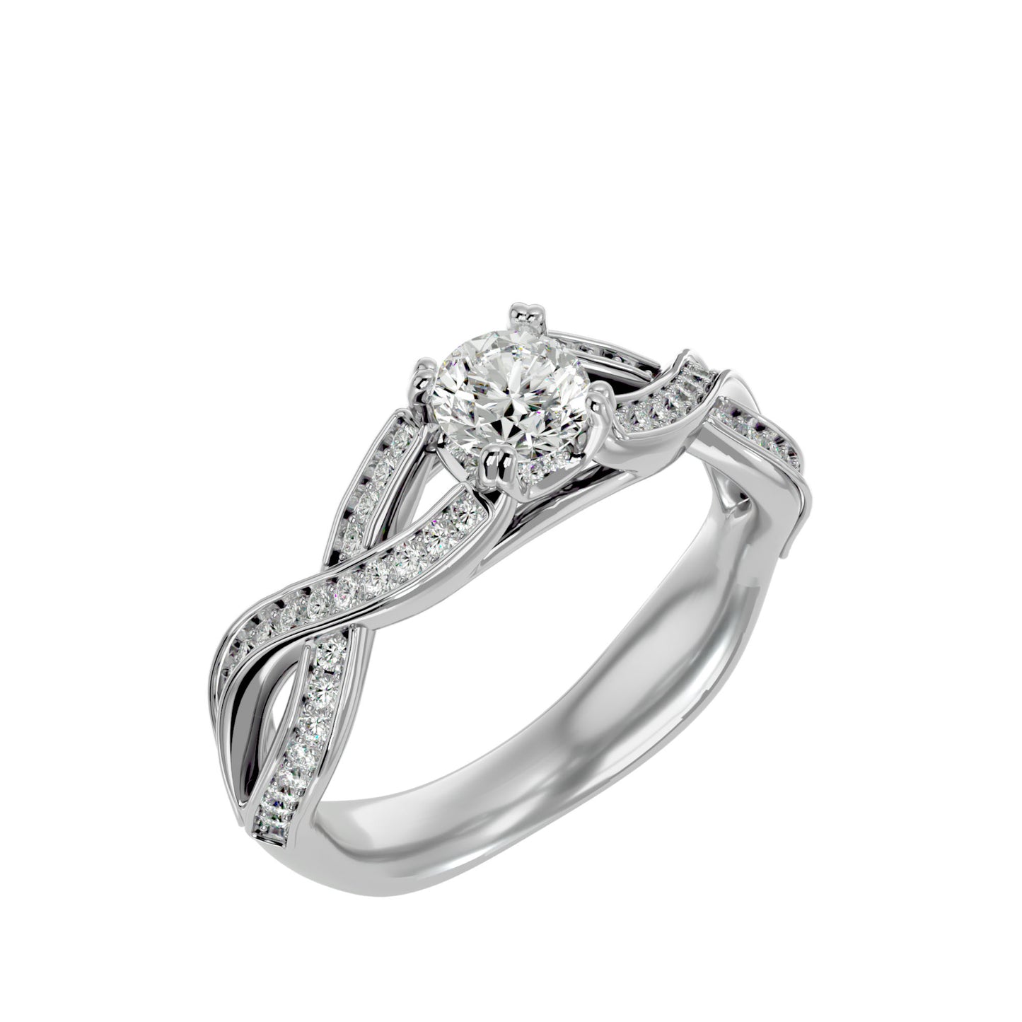 Hosanna bezel solitaire diamond engagement ring