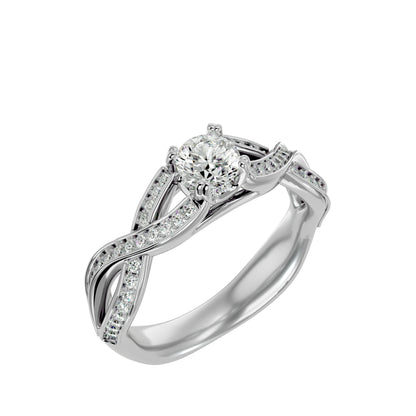 Hosanna bezel solitaire diamond engagement ring