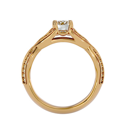 Hosanna bezel solitaire diamond engagement ring