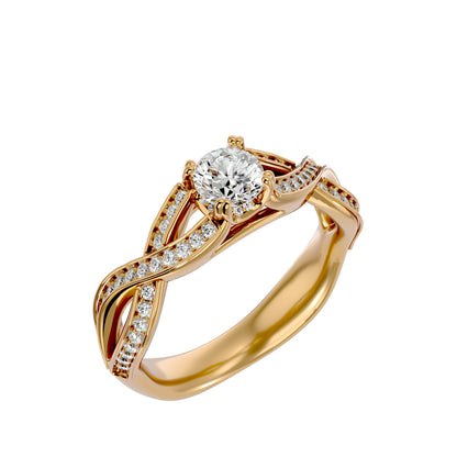 Hosanna bezel solitaire diamond engagement ring