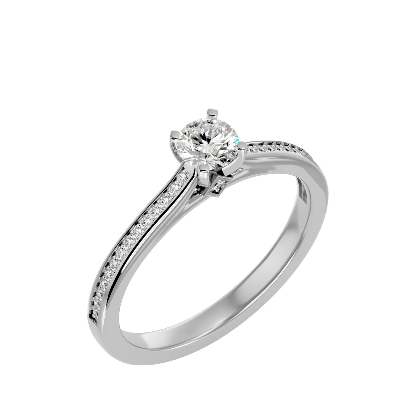 Yasmina solitaire diamond engagement ring