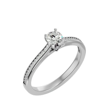 Yasmina solitaire diamond engagement ring