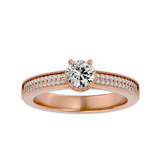 Noura solitaire diamond engagement ring