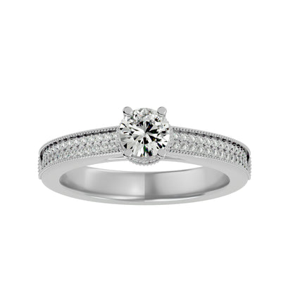 Noura solitaire diamond engagement ring
