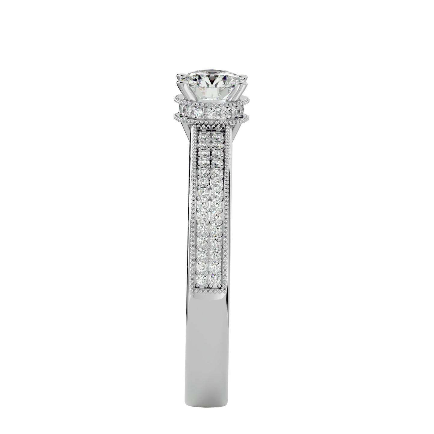 Noura solitaire diamond engagement ring