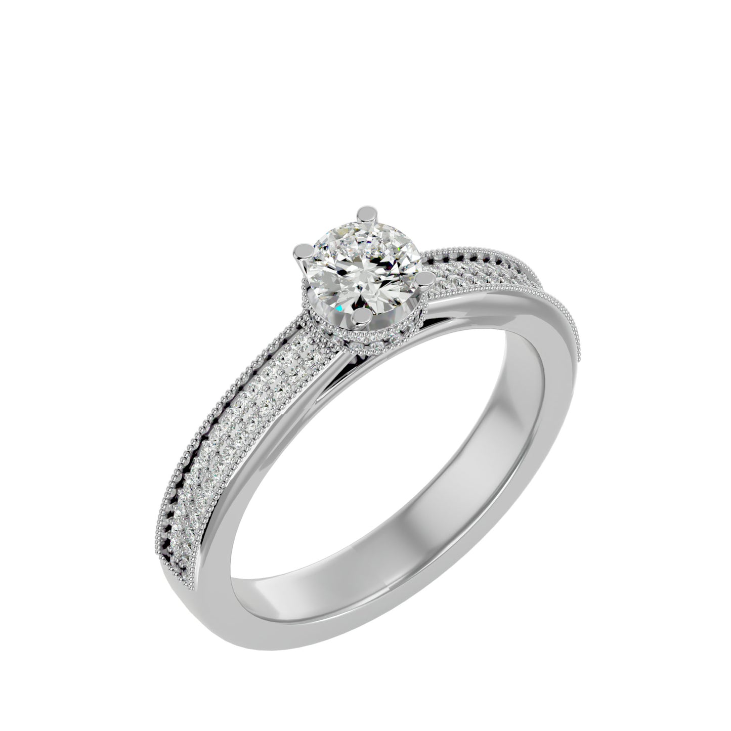 Noura solitaire diamond engagement ring