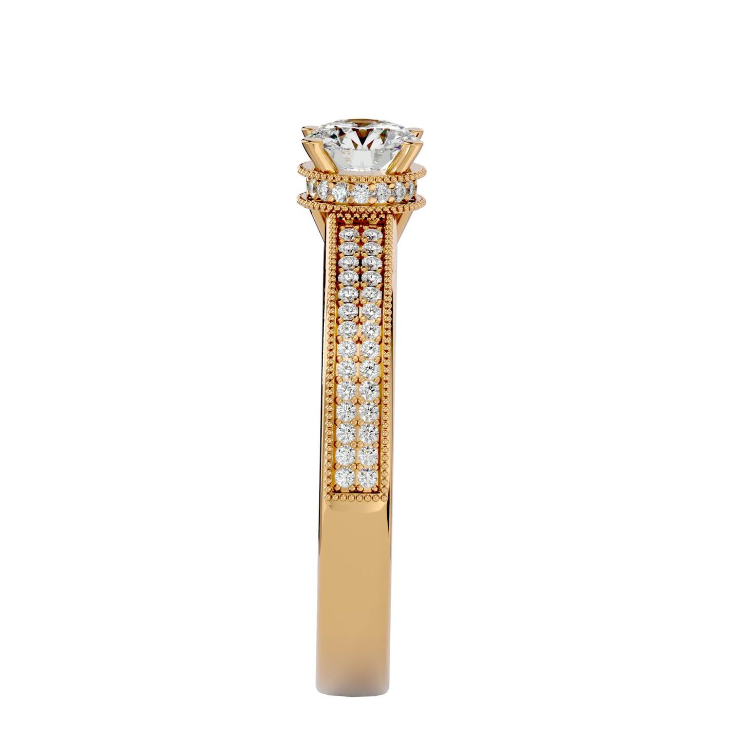 Noura solitaire diamond engagement ring