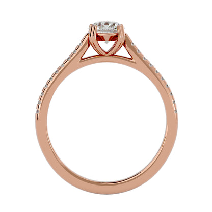 Mai solitaire diamond engagement ring