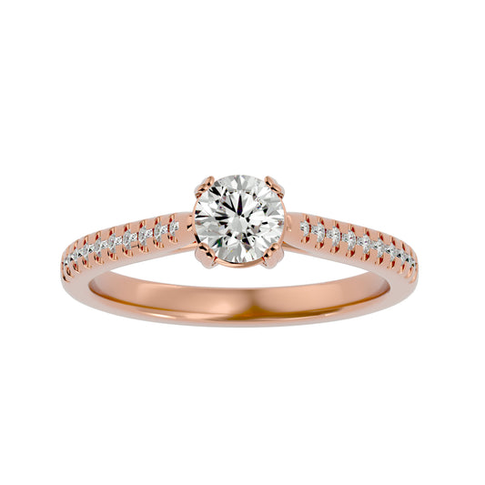 Mai solitaire diamond engagement ring