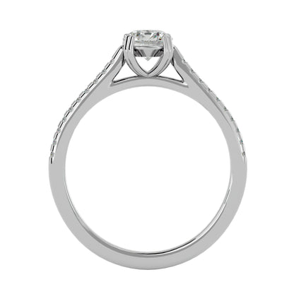 Mai solitaire diamond engagement ring