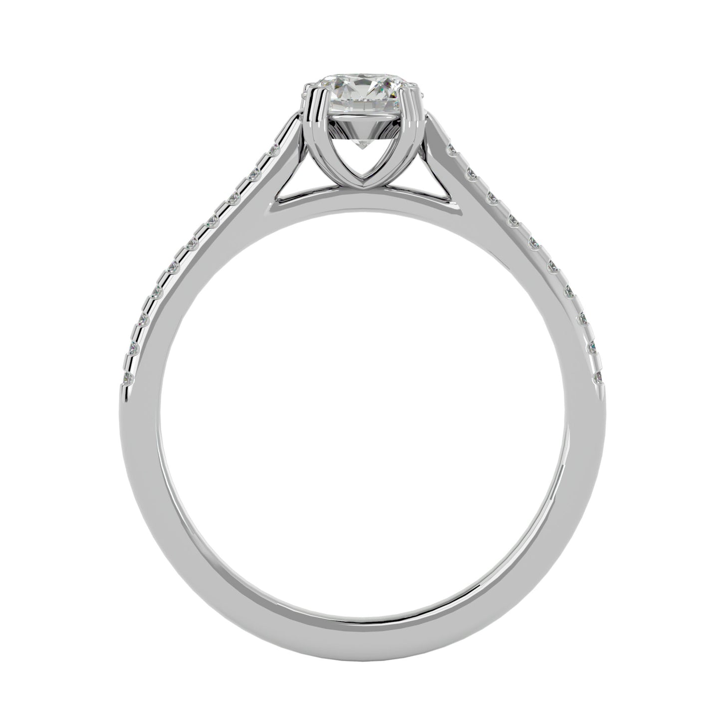 Mai solitaire diamond engagement ring
