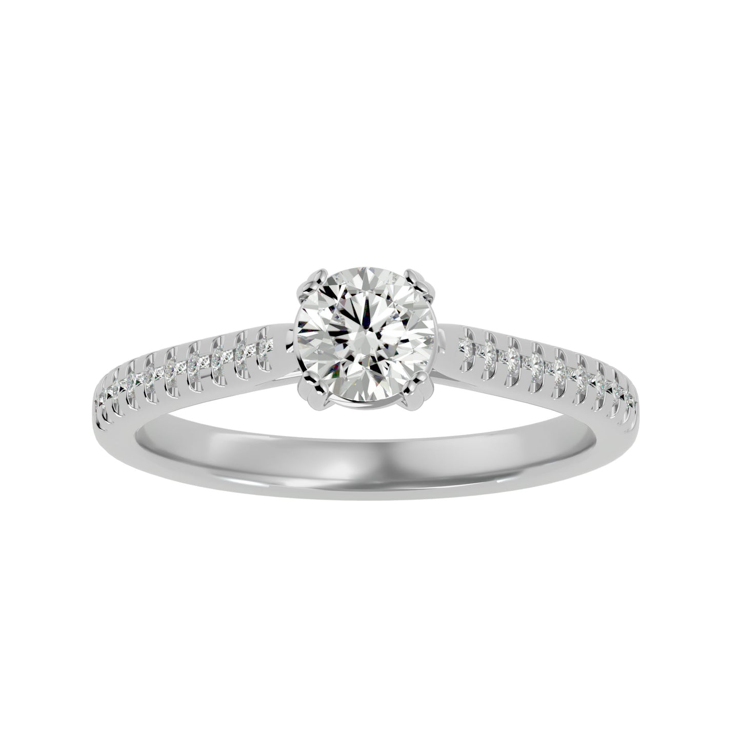 Mai solitaire diamond engagement ring