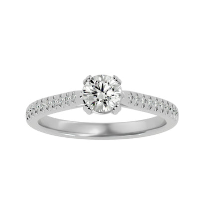 Mai solitaire diamond engagement ring