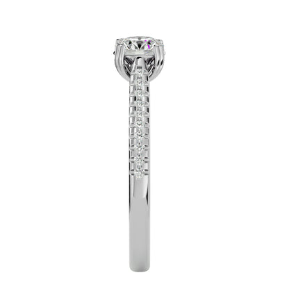 Mai solitaire diamond engagement ring