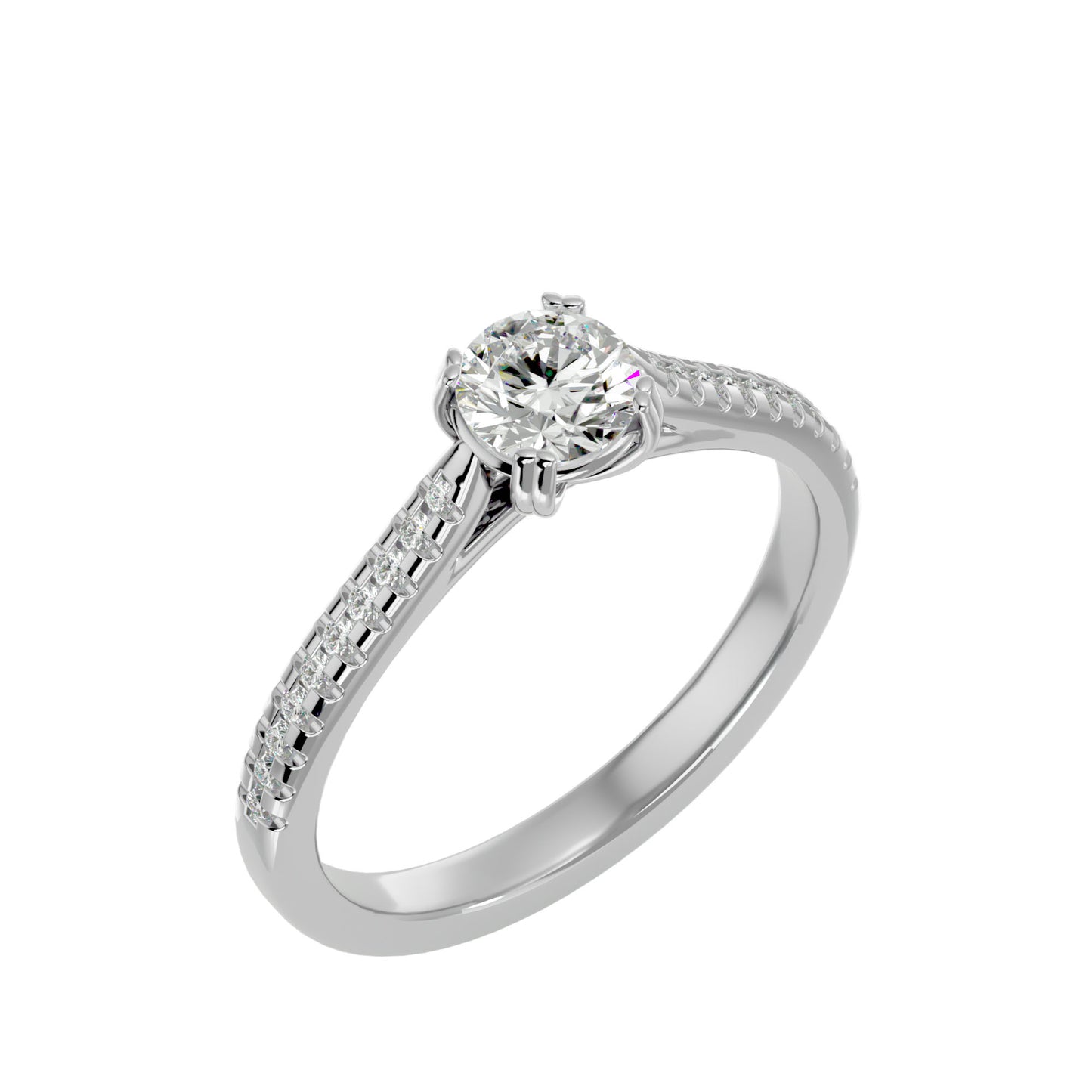 Mai solitaire diamond engagement ring