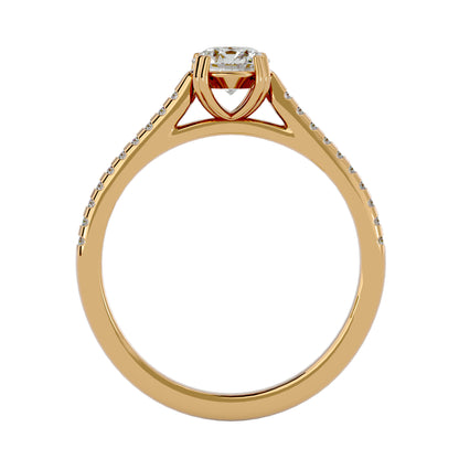 Mai solitaire diamond engagement ring