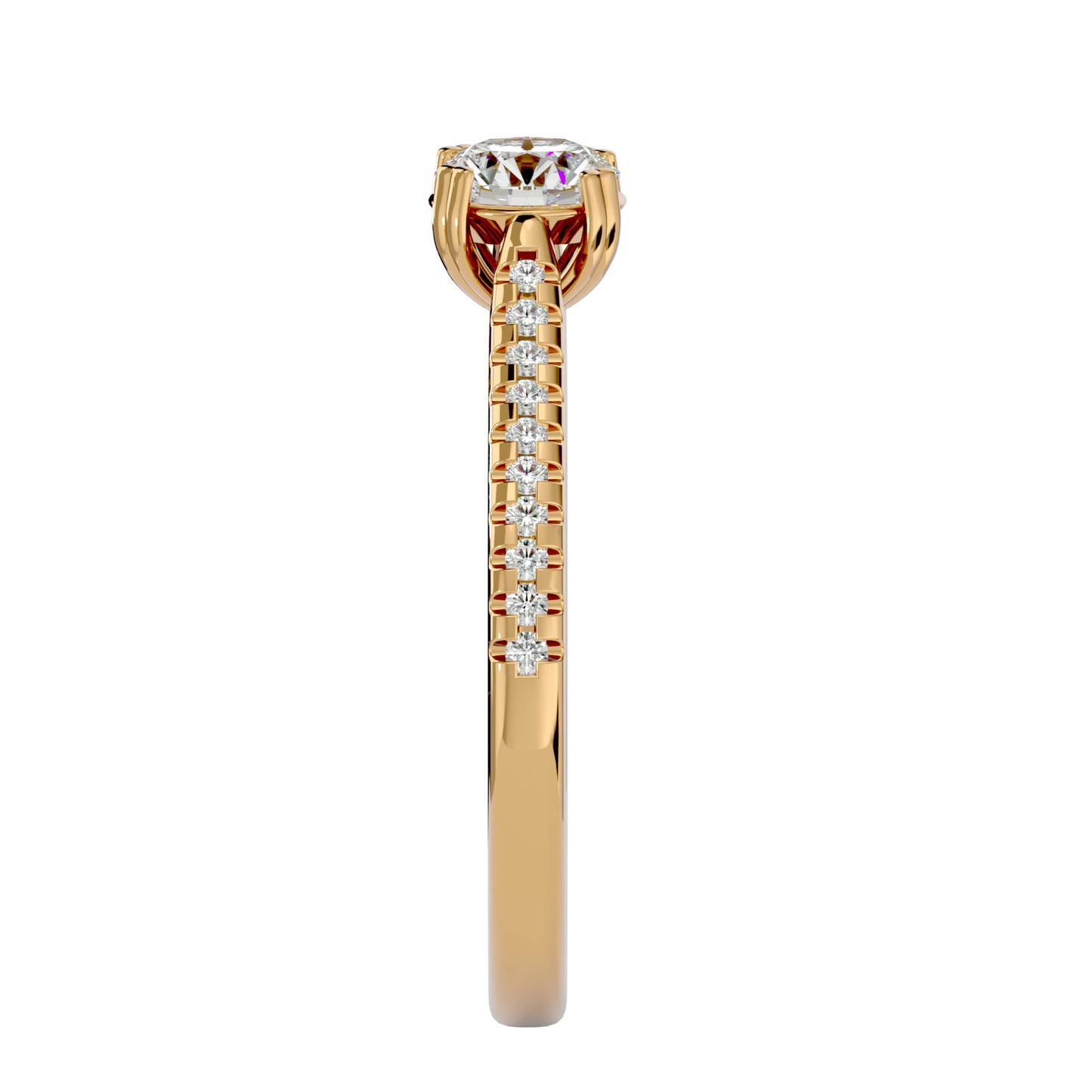 Mai solitaire diamond engagement ring