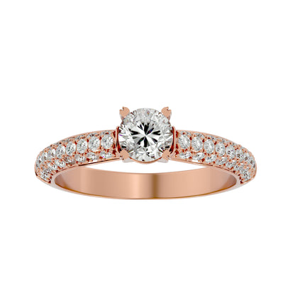 Olivia side diamond engagement ring