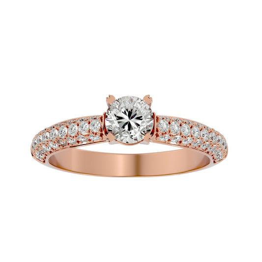 Olivia side diamond engagement ring